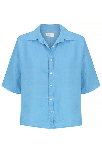 CORA BUTTON UP | AZURE